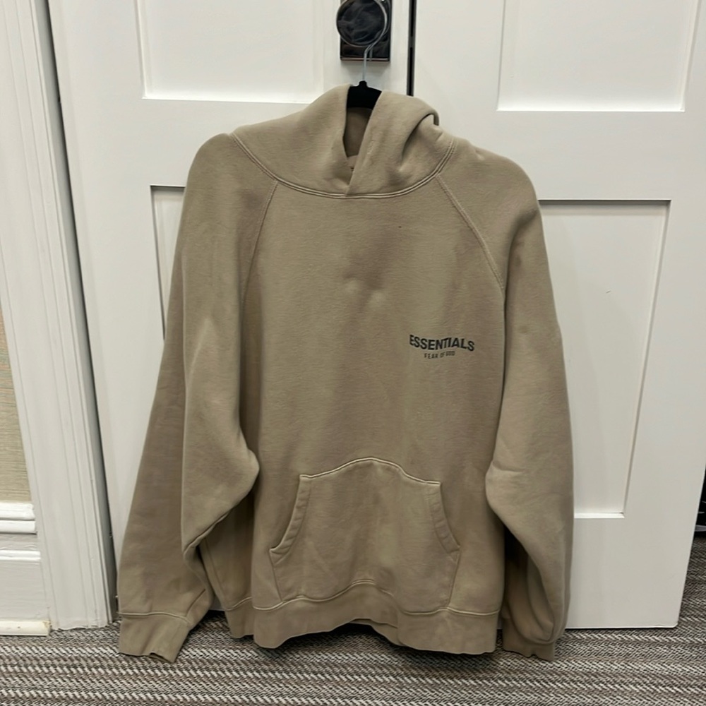 Essentials beige hoodie XL